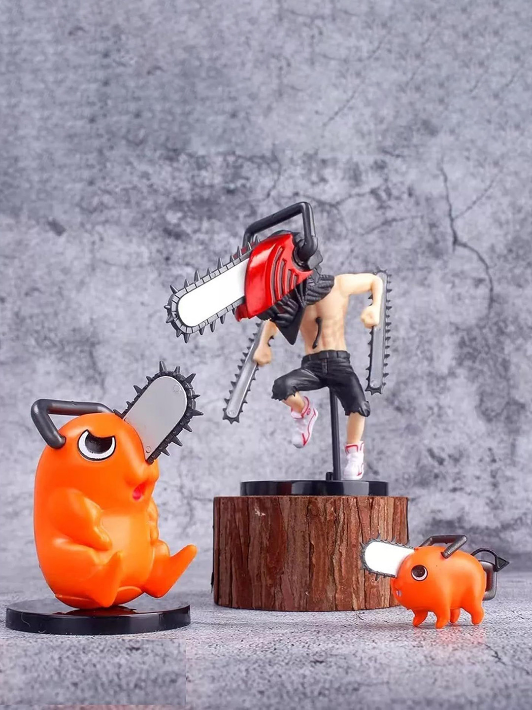 AUGEN Kids 3-Pcs Chainsaw Man Action Figure Toys