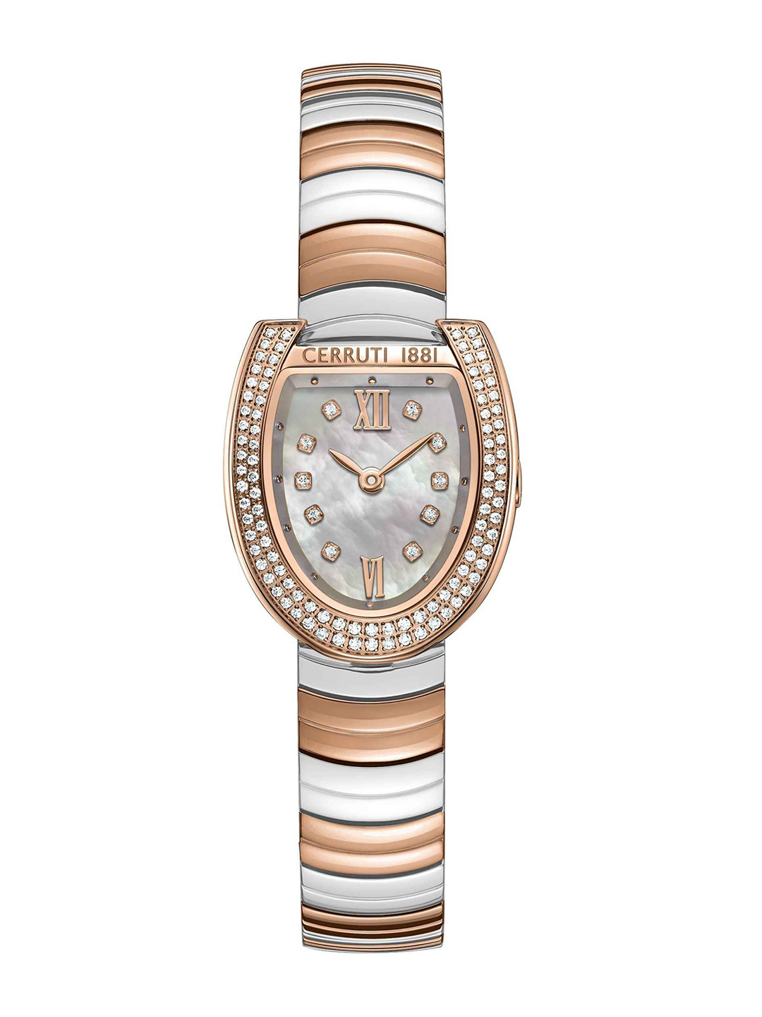 Cerruti 1881 SS25 Quartz Mother Of Pearl Square Dial Women's Analog Watch - CECIWLG0074103