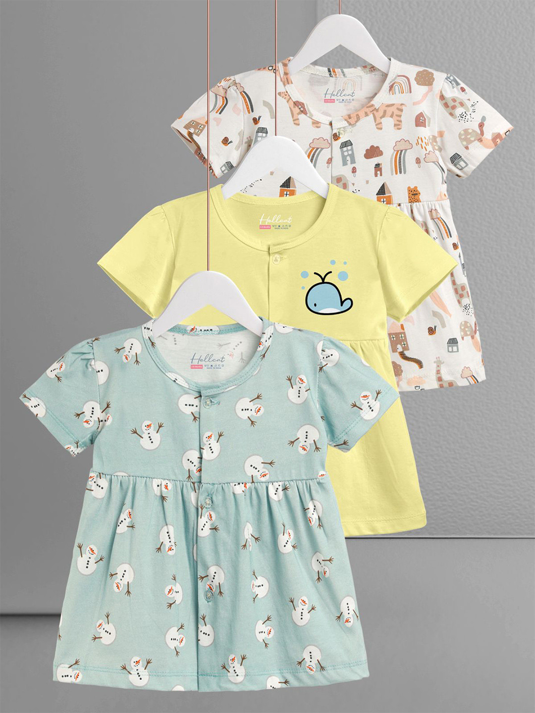 HELLCAT Girls Pack Of 3 Print A-Line Dress