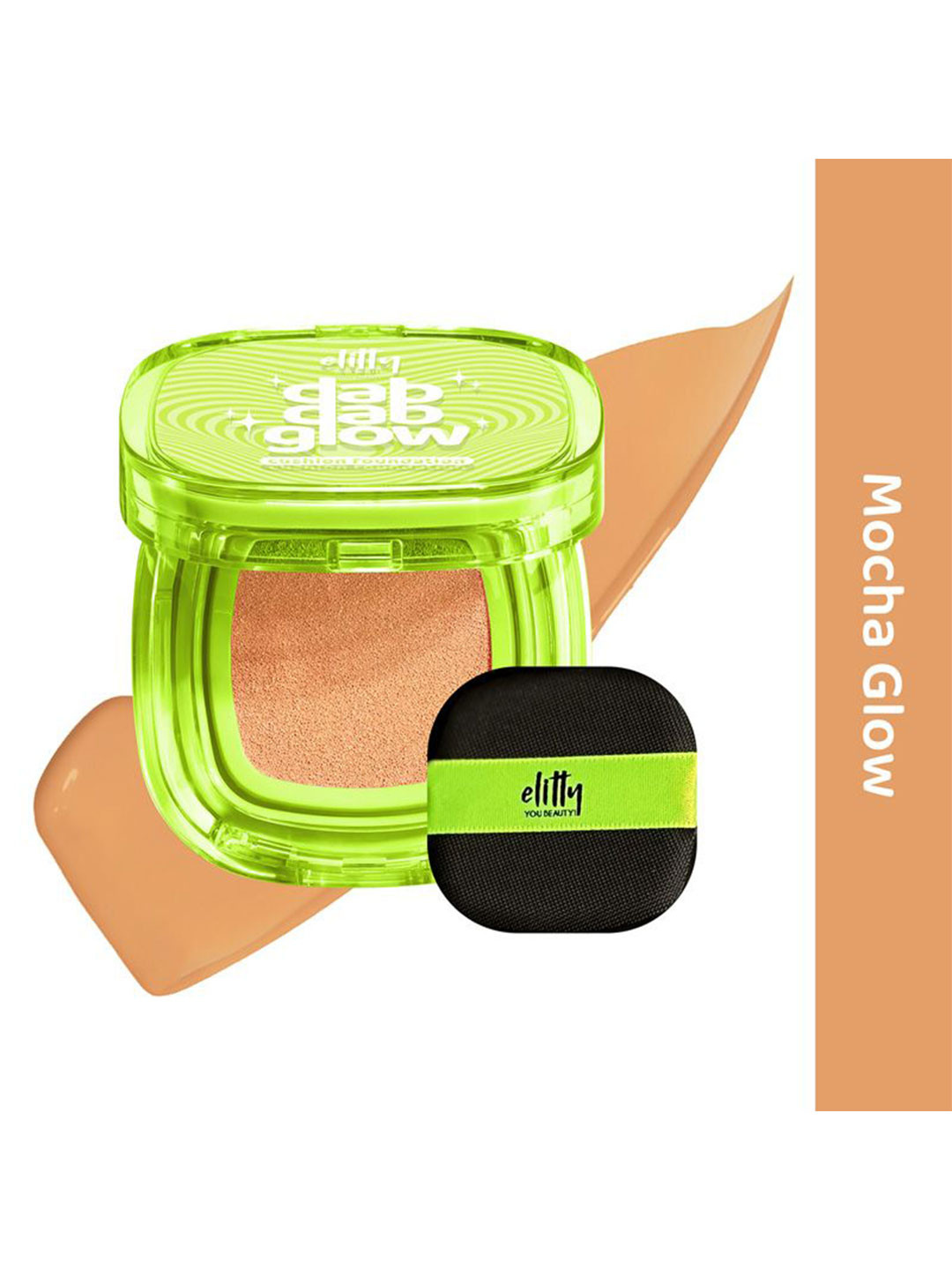 Elitty Cushion Foundation With Dewy & Glowing Finish - 13 g - Mocha Glow