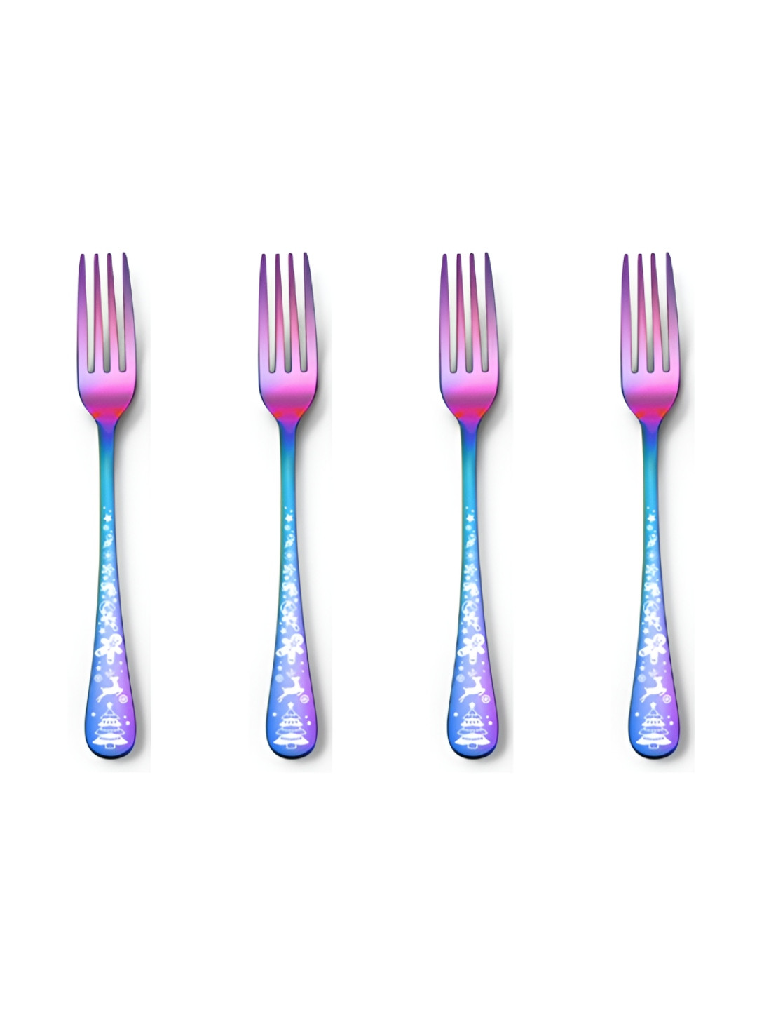 Myntra Elegant Homes 4 Pieces Stainless Steel Dessert Forks