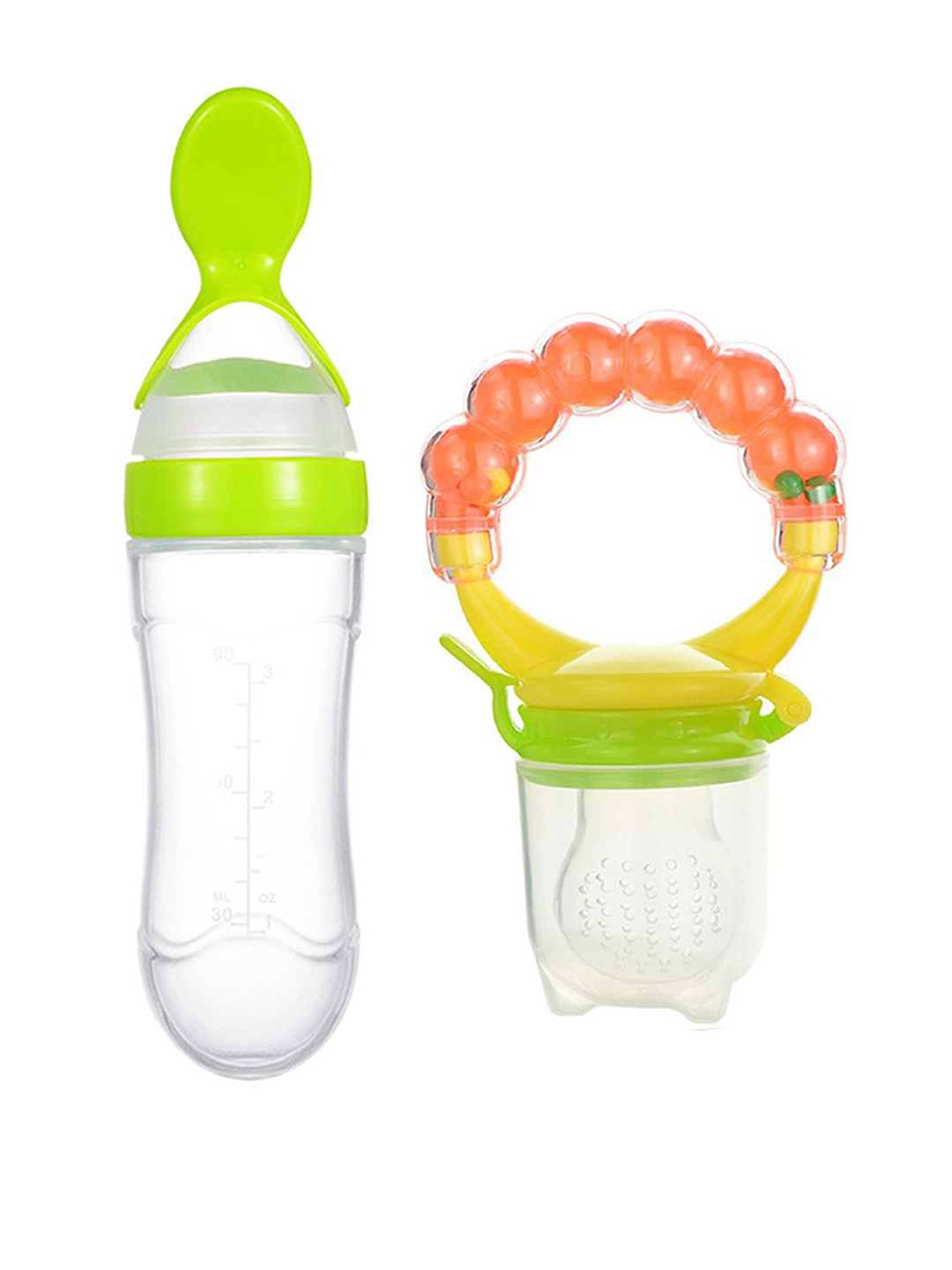 Kritiu Set Of 2 Textured Silicone Fruit And Food Nibbler & Feeder