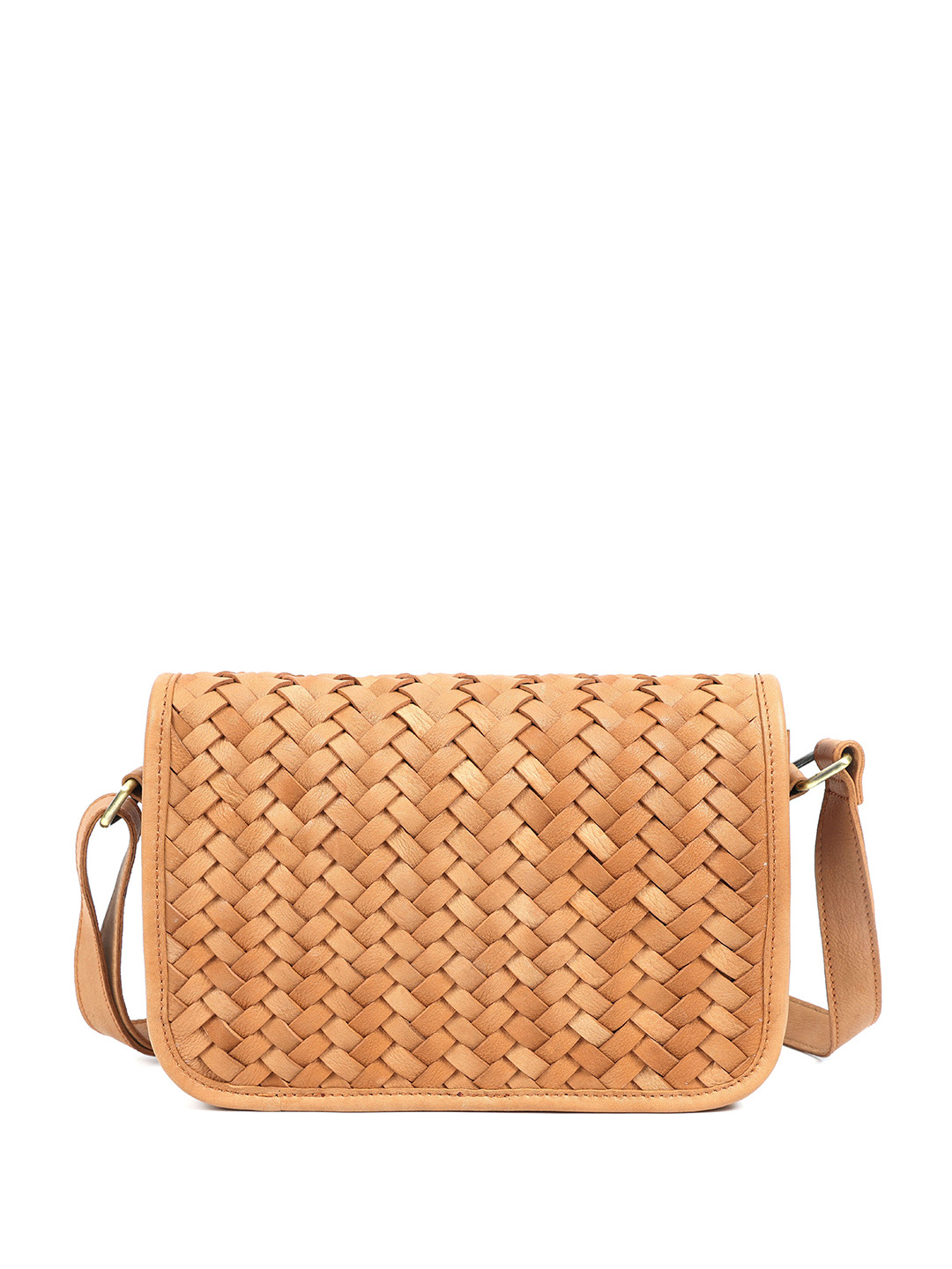 Celtic Geometric Textured Leather Structured Sling Bag
