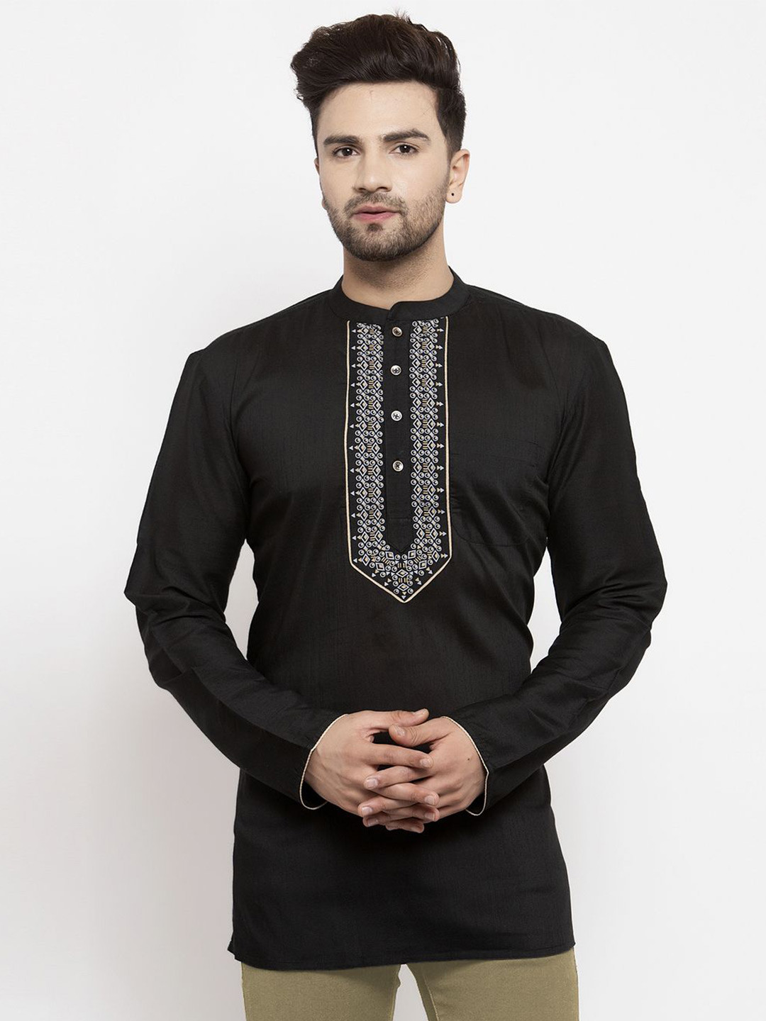 Arch element Men Geometric Printed Festive Straight Kurta
