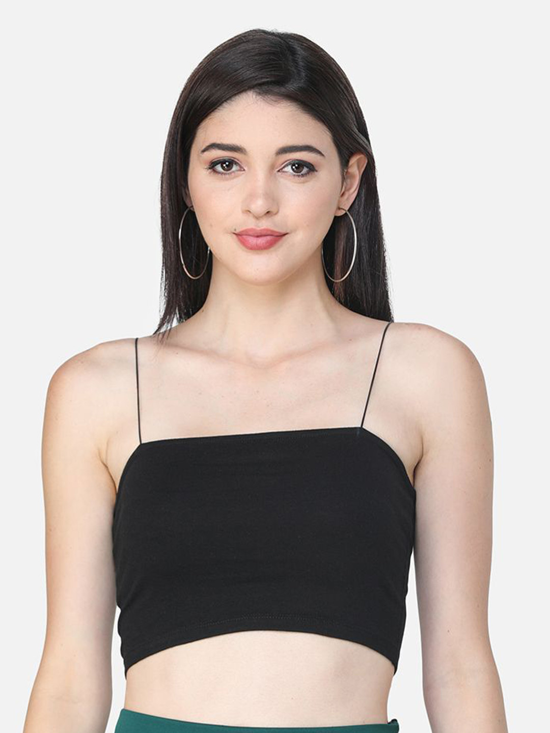 MINOS Women Shoulder Straps Cotton Bralette Crop Top
