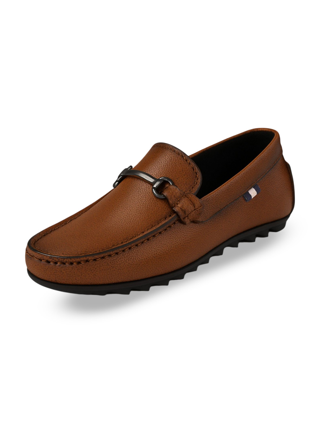 KRAASA Men Round Toe Slip-On Loafers