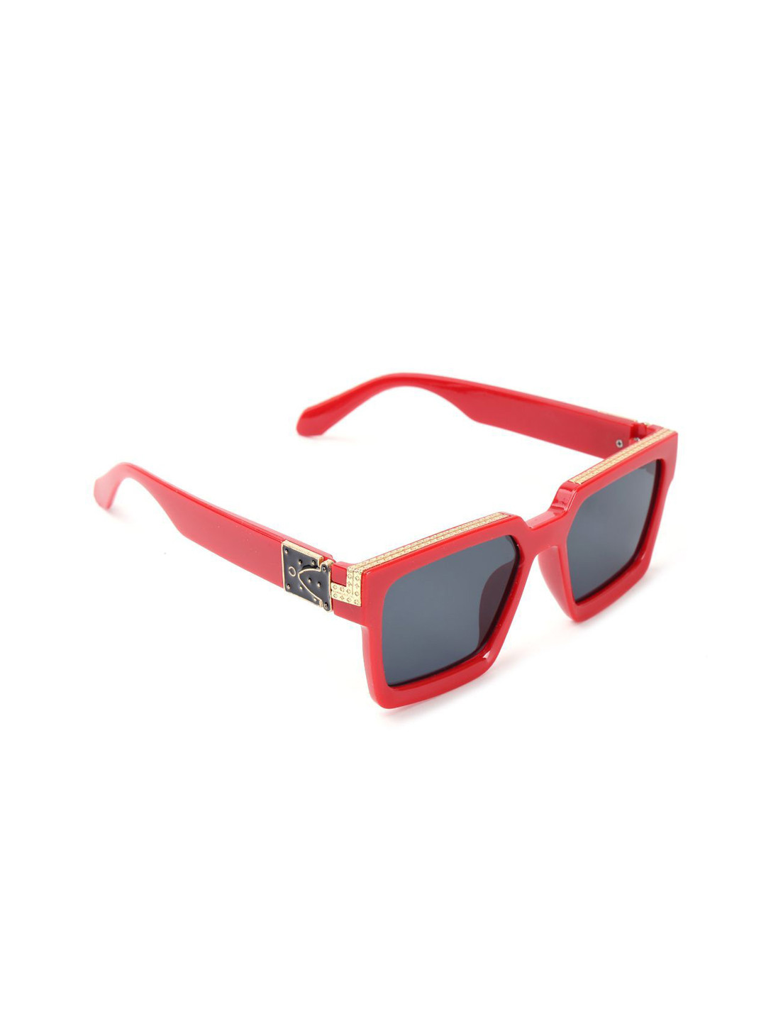 BAYBERRY Unisex Red Lens & Red Square Sunglasses with