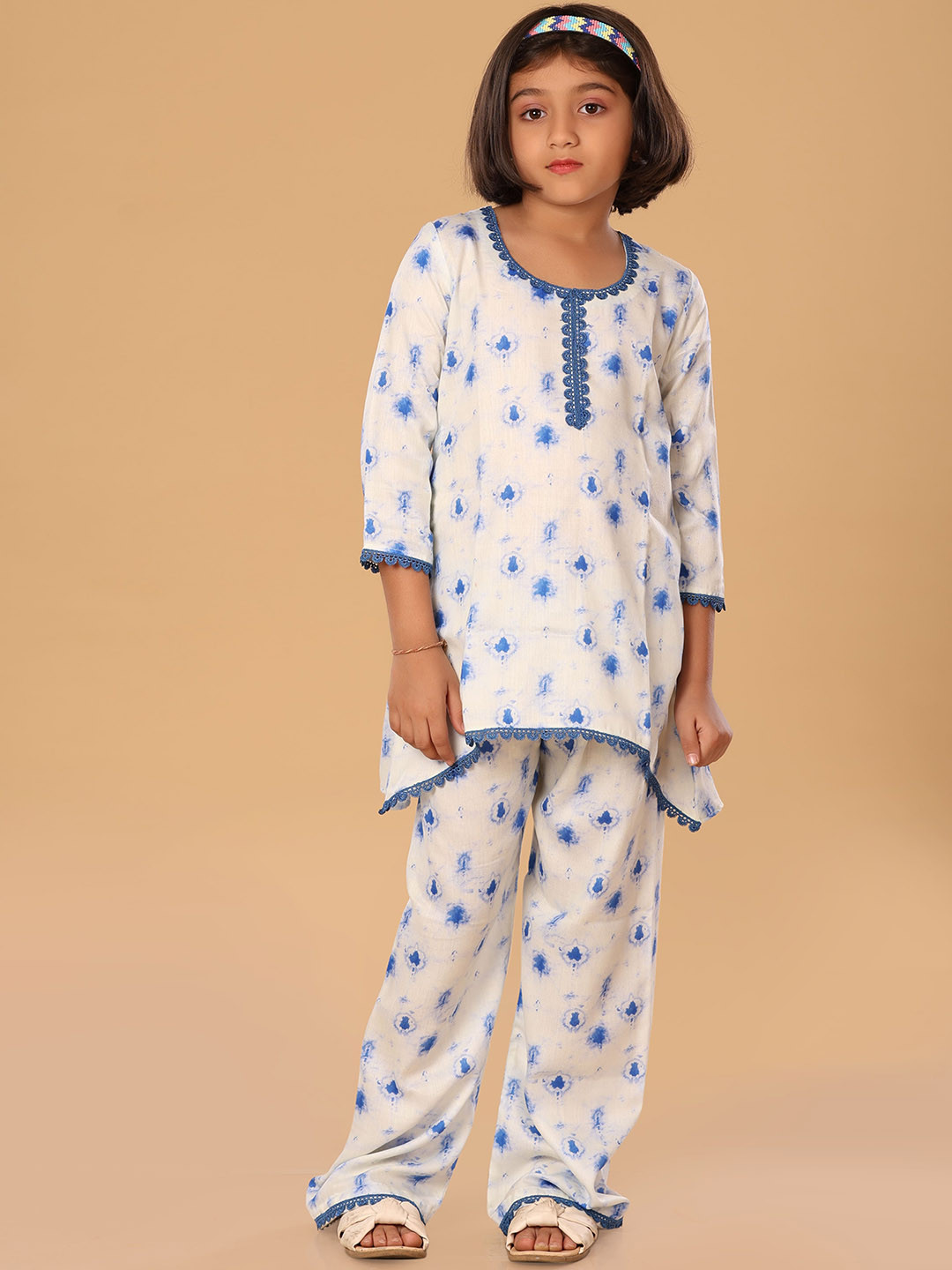 The Mini Trunk Blue Tie & Dye Pant Set