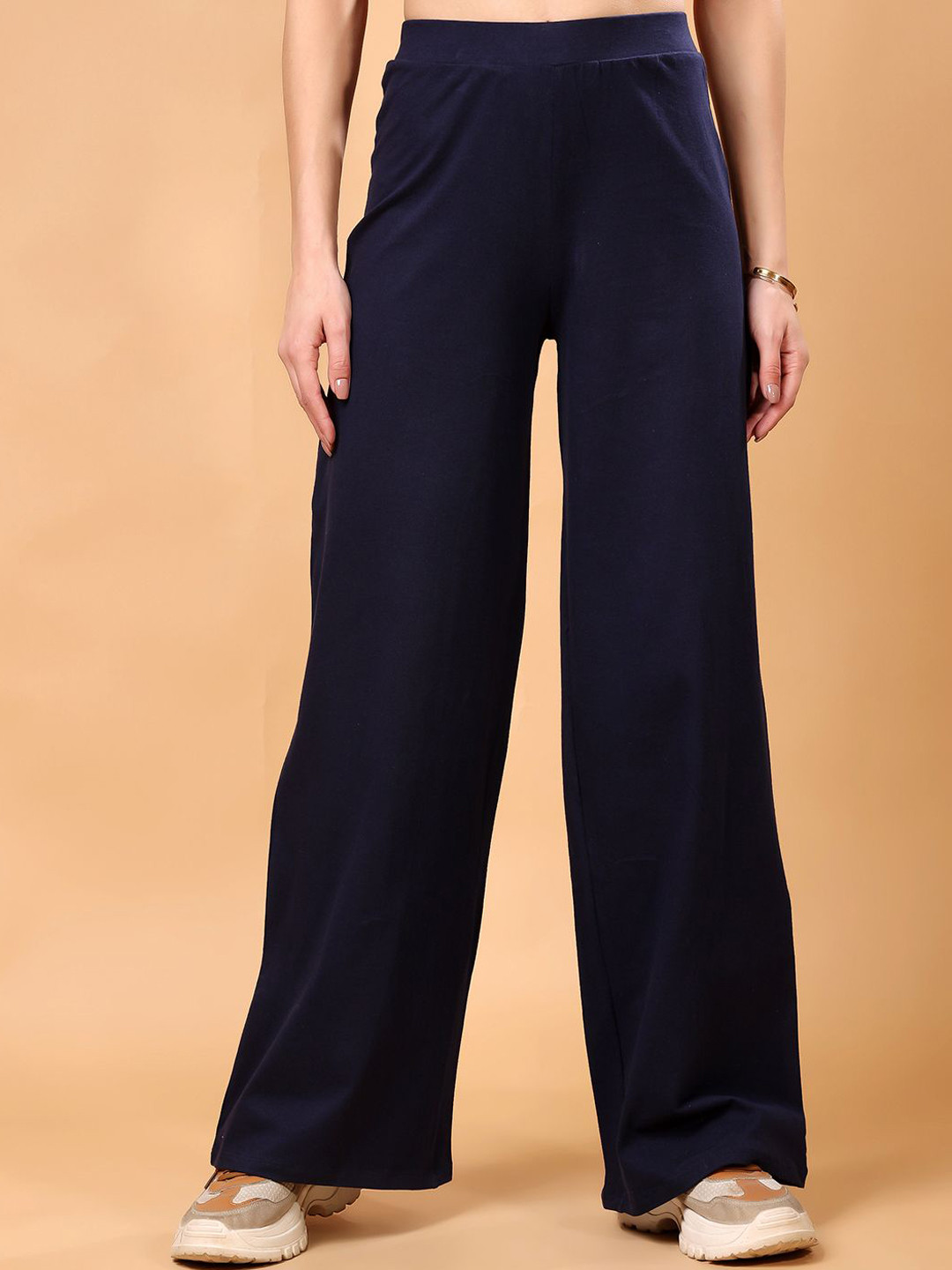 MINOS Women High-Rise Flared Parallel Trouser