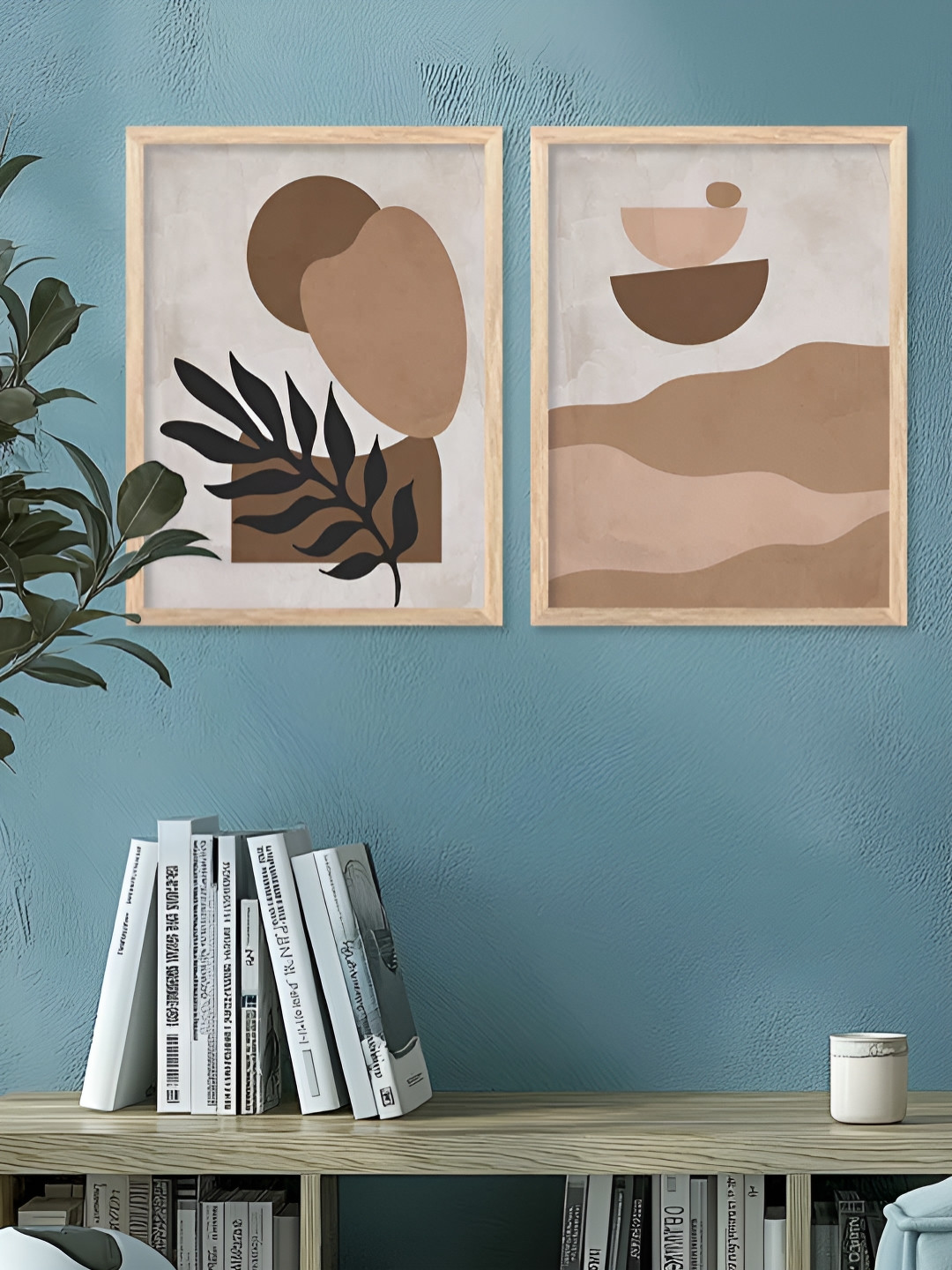 Kotart Unisex 2 Piece Wood Wall Art Poster With Frame Home Dcor Paintings