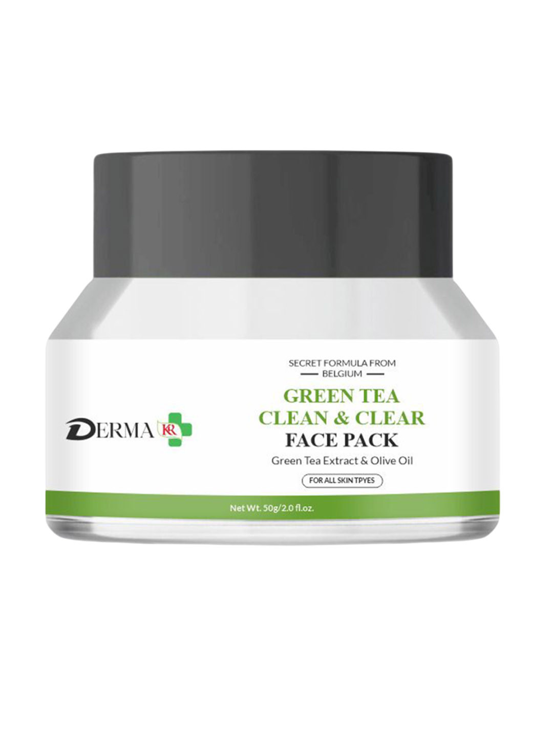 DERMA KR Green Tea Clean & Clear Face Pack - 50 g