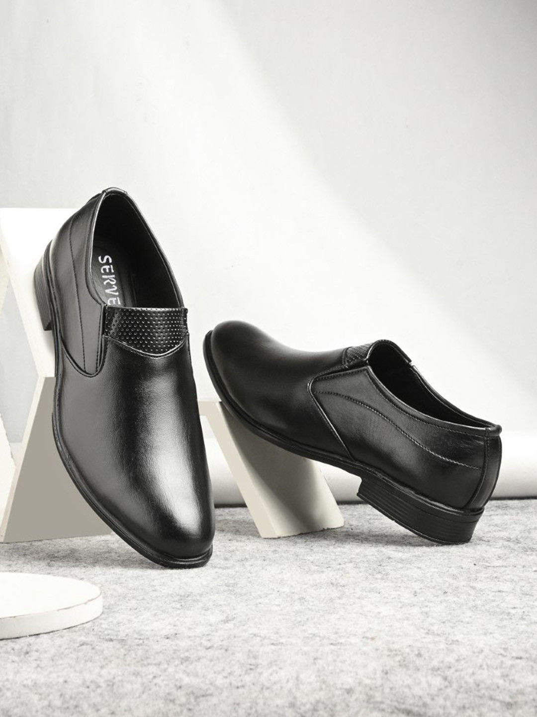 SERVER Men Round Toe Formal Slip-Ons