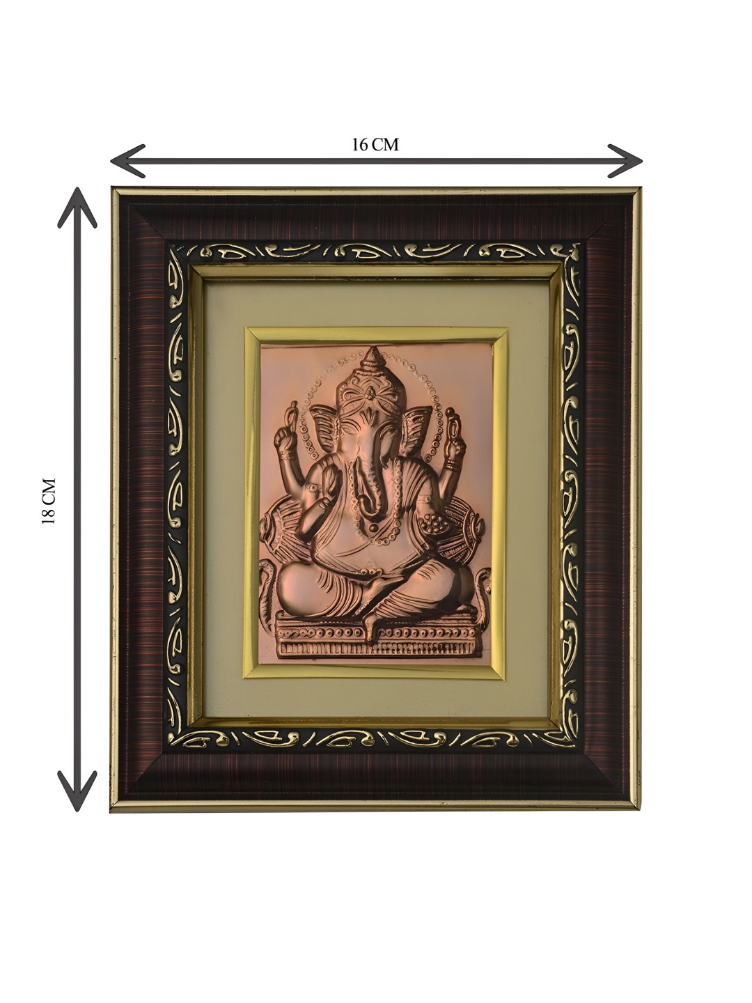 Pray Everyday Bronze & Gold-Toned Ganesh Ji Copper Wall Art