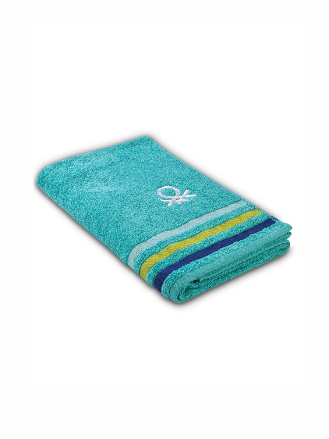 United Colors of Benetton Blue 1 Striped Cotton 450 GSM Bath Towel