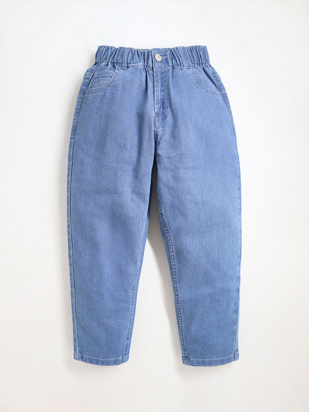 Cherry Crumble Girls Baggy Mid-Rise Cotton Jeans