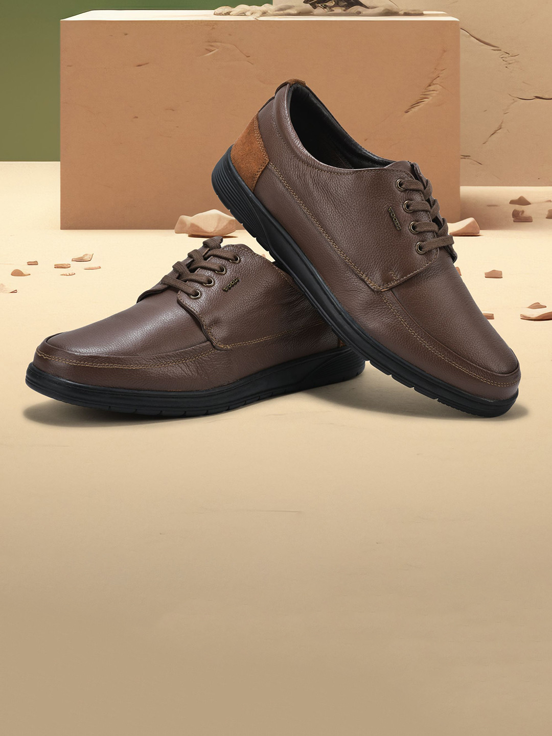 Woodland Men Leather Formal Derbys