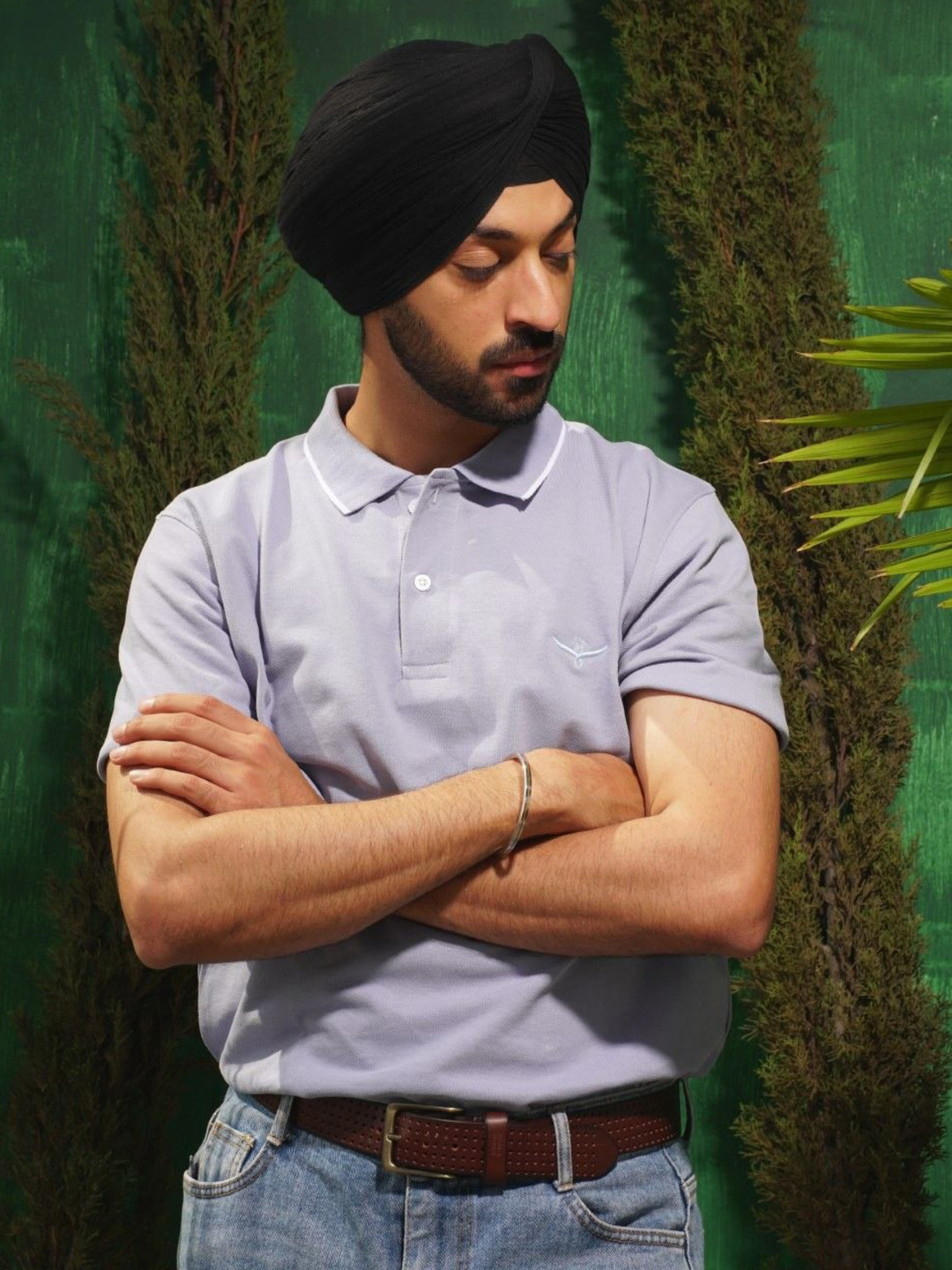 BHF Polo Collar Short Sleeves Regular Fit Cotton T-shirt