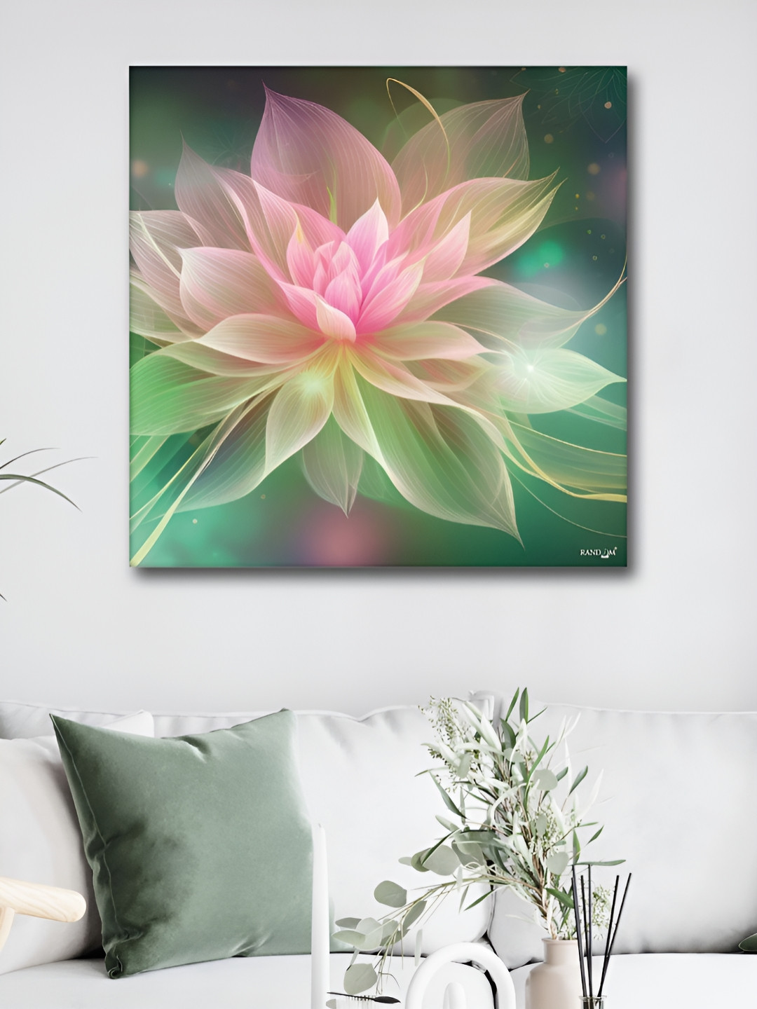 RANDOM Pink & Green Floral And Botanical Canvas Wall Art