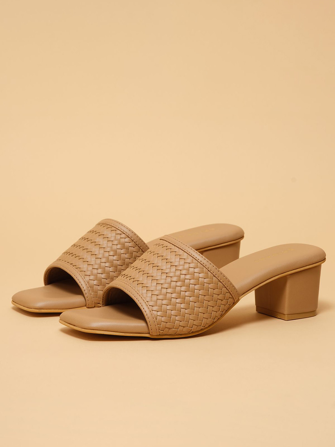 ERIDANI Women Woven Block Heels