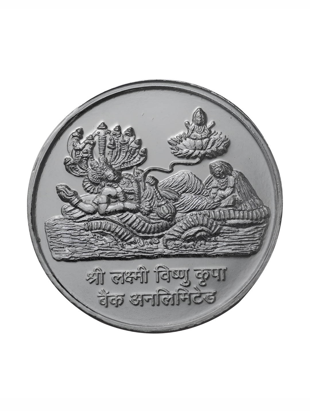 Pray Everyday 7-Pcs Silver-Plated Lakshmi Vishnu MataCoins