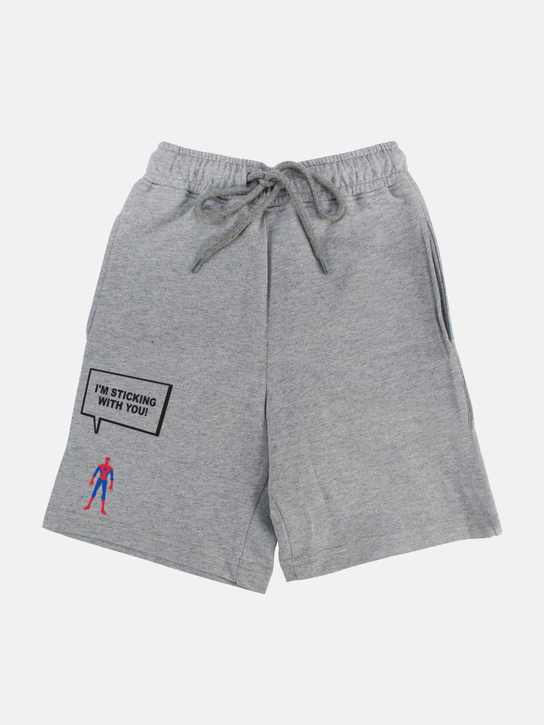 YK Marvel Boys Spider-Man Character Printed Regular Fit Outdoor Shorts