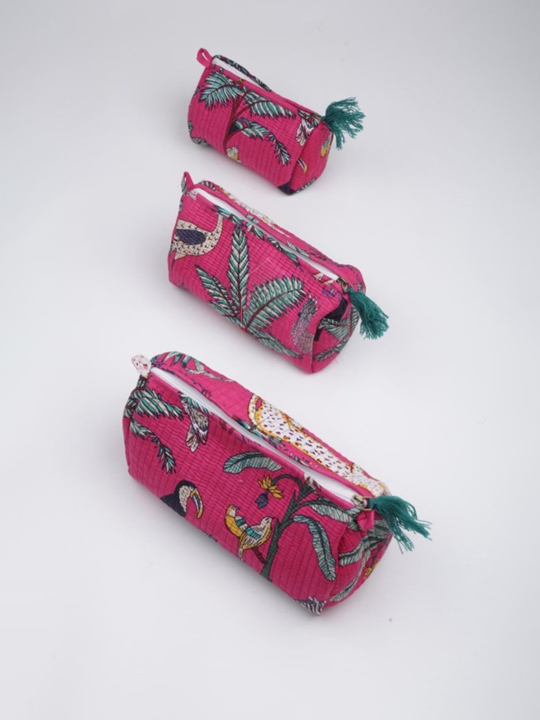 Gulaab Jaipur Set Of 3 Printed Travel Pouch