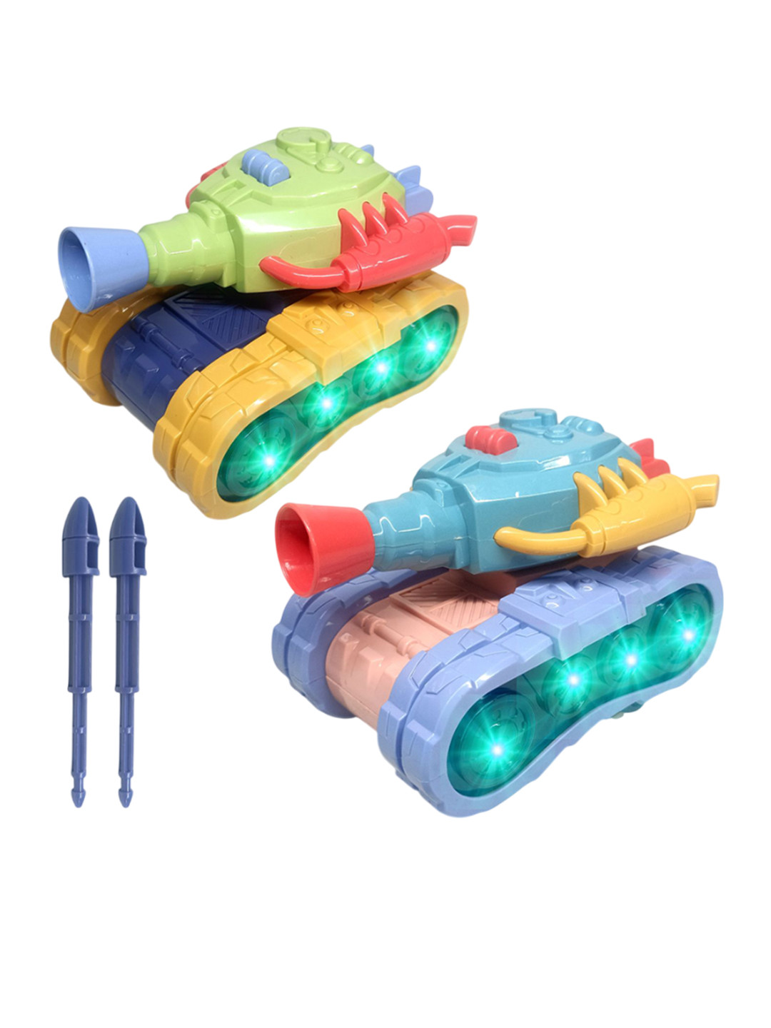 PLANET of Toys Kids 360 Rotating Wheels Electric Tank Musical Toy