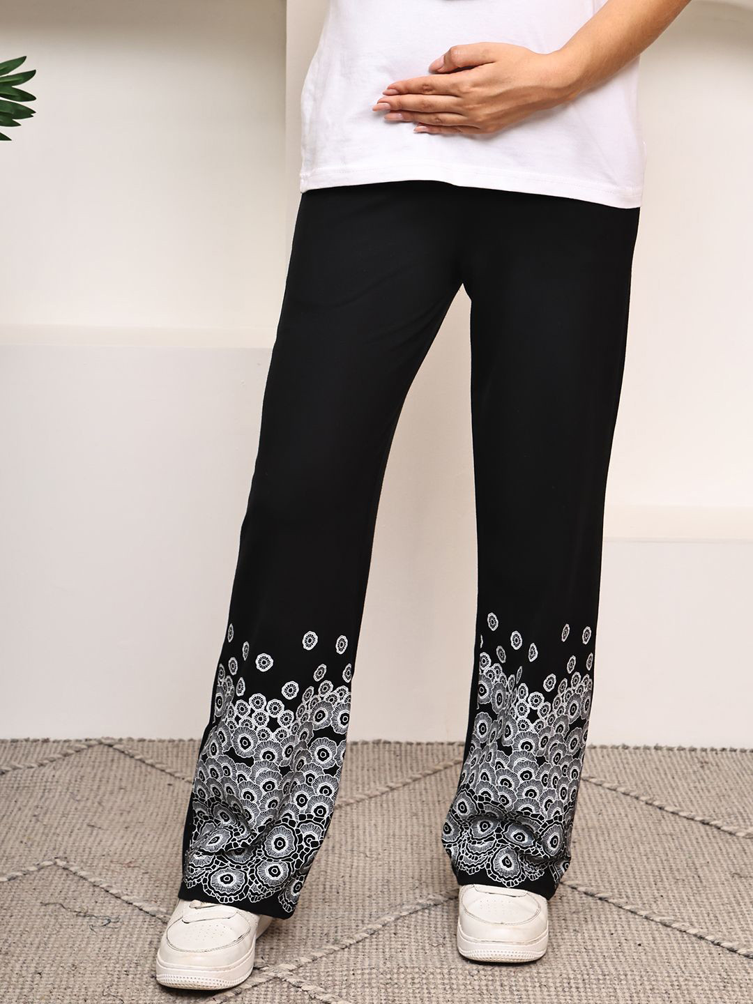WELL KEPT Women Printed Maternity Track Pants