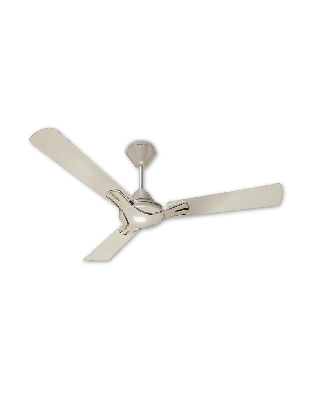 Havells Nicola Es Pearl White Silver 1200 Mm Ceiling Fan