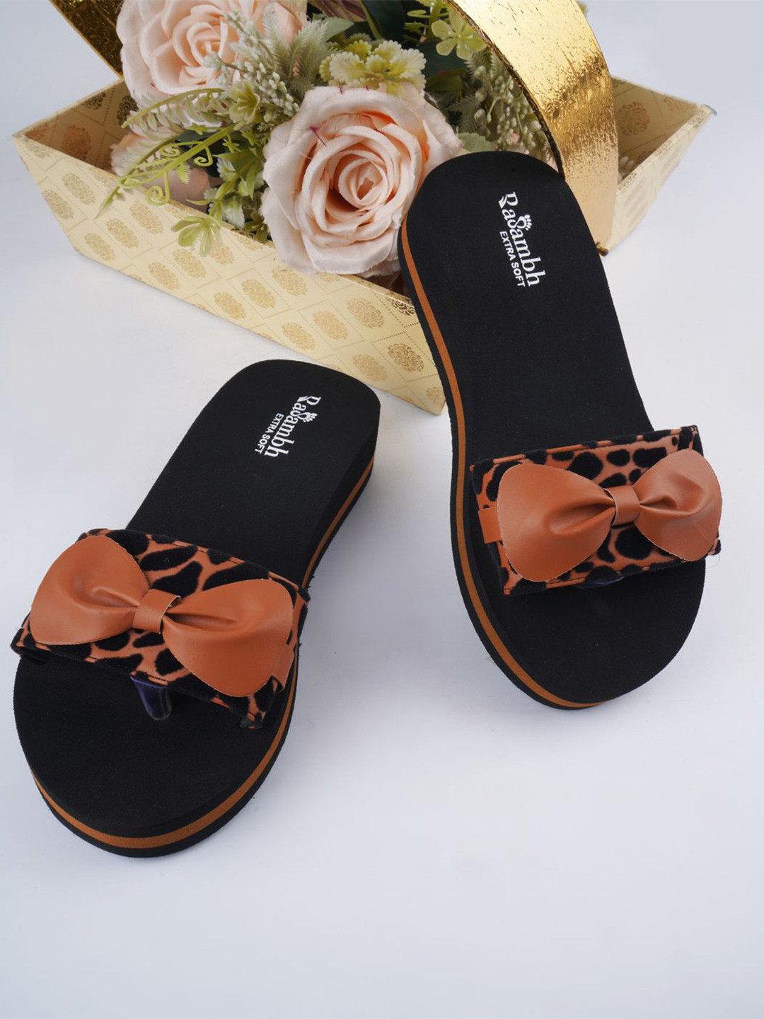 Rasambh Women Printed Open Toe Flats with Bows