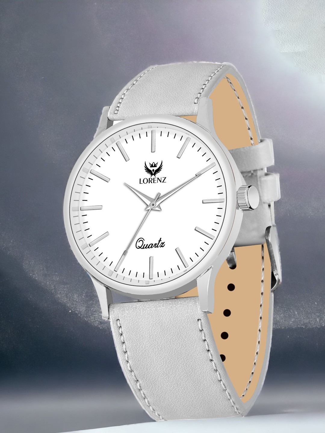 LORENZ Men Leather Straps Analogue Watch MK-4056R