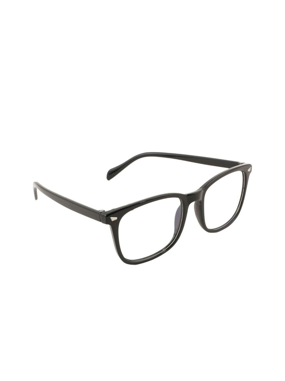 BAYBERRY Unisex Clear Lens & Black Square Sunglasses with
