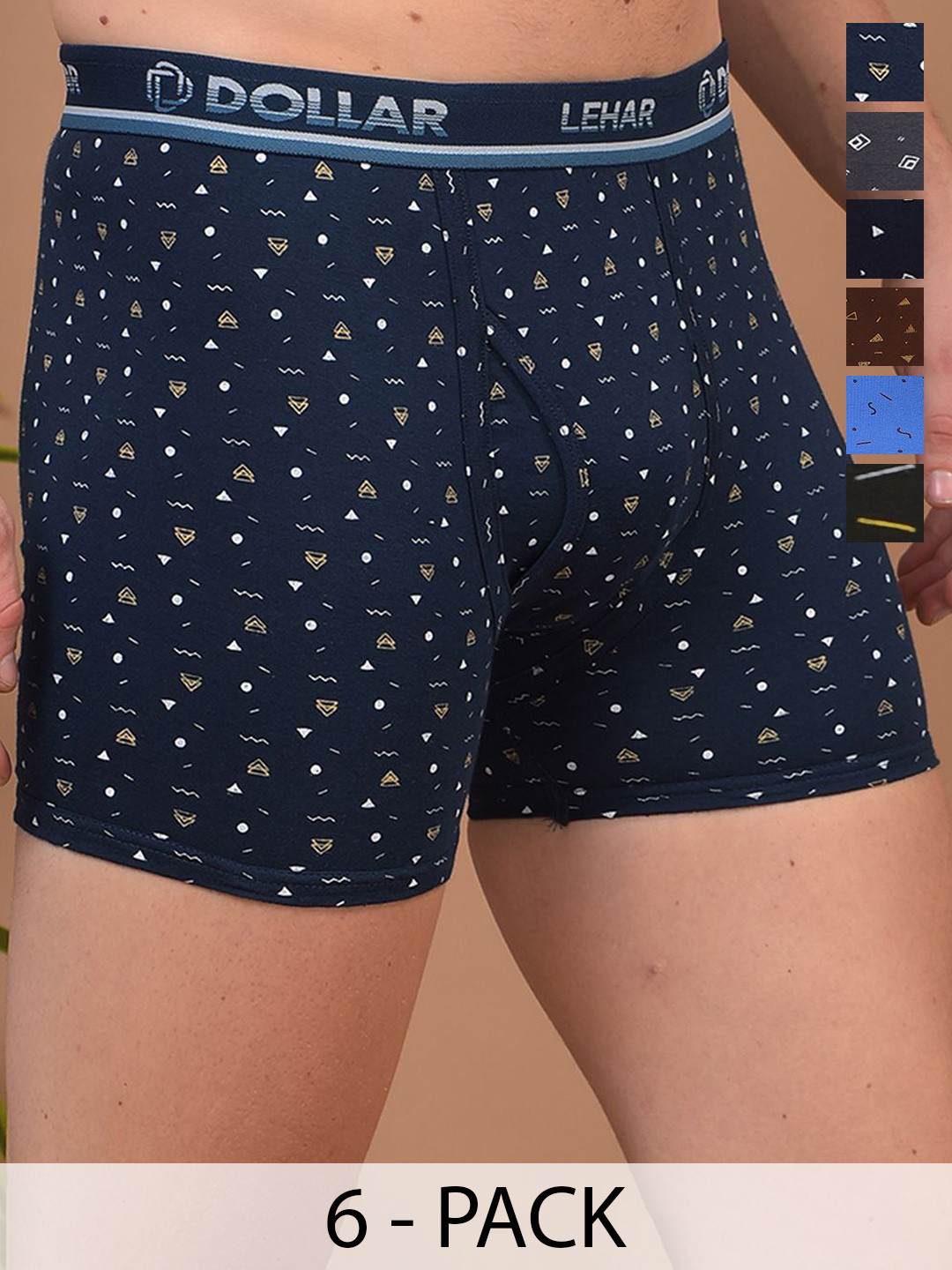 Dollar Pack of 8 Assorted Printed Combed Cotton Trunk MLHTR-06-P-ASSORT2-PO8