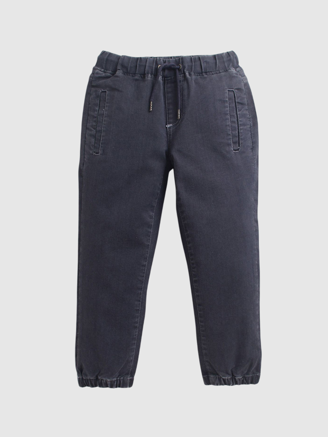 Cherry Crumble Boys Mid-Rise Low Distress Denim Jogger Jeans
