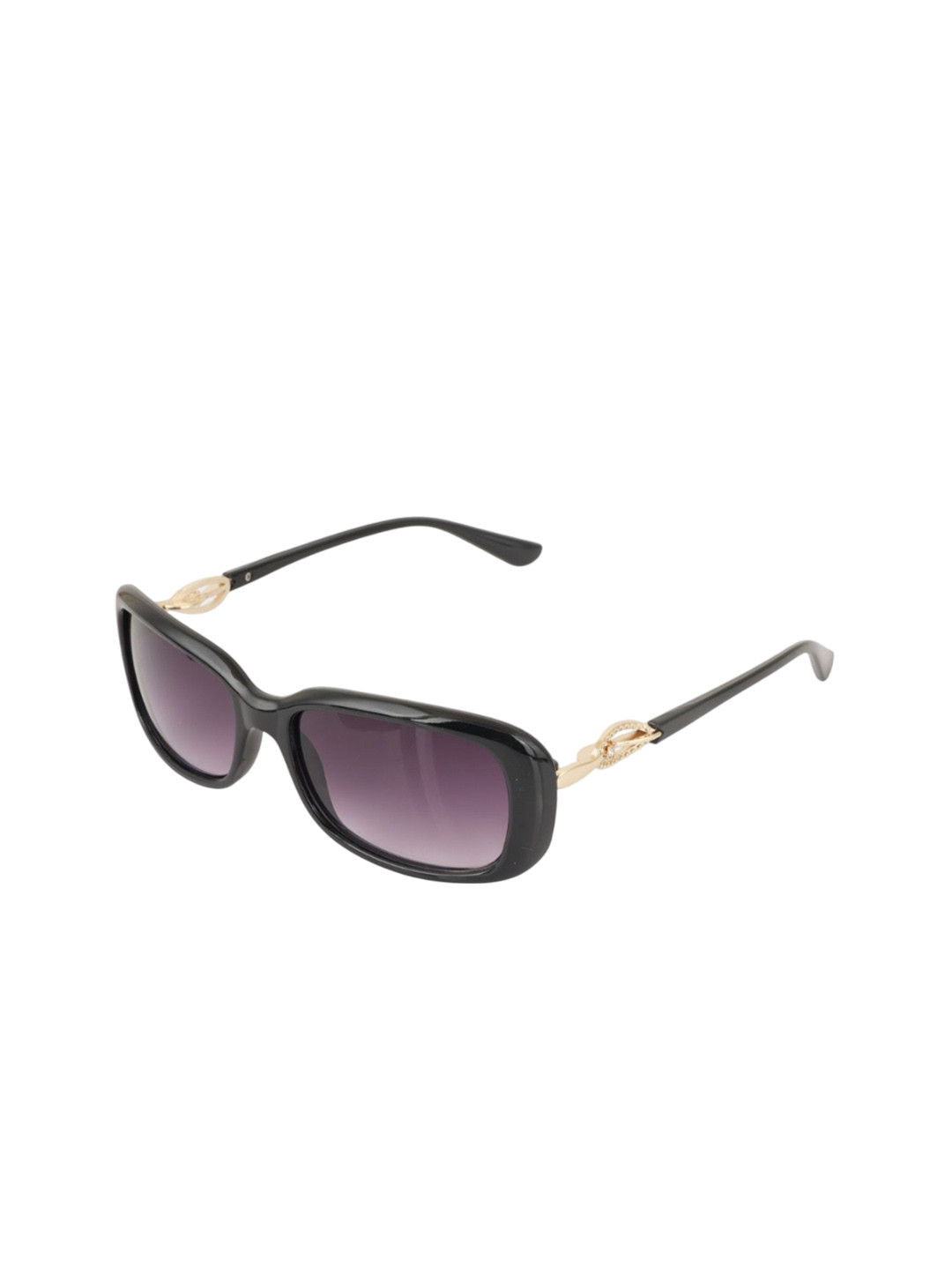 BAYBERRY Unisex Purple Lens & Black Rectangle Sunglasses with