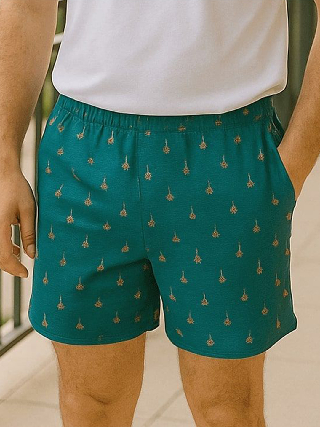 Garment Globe Printed Cotton Boxer SKUGG1001BOXERGREEN S