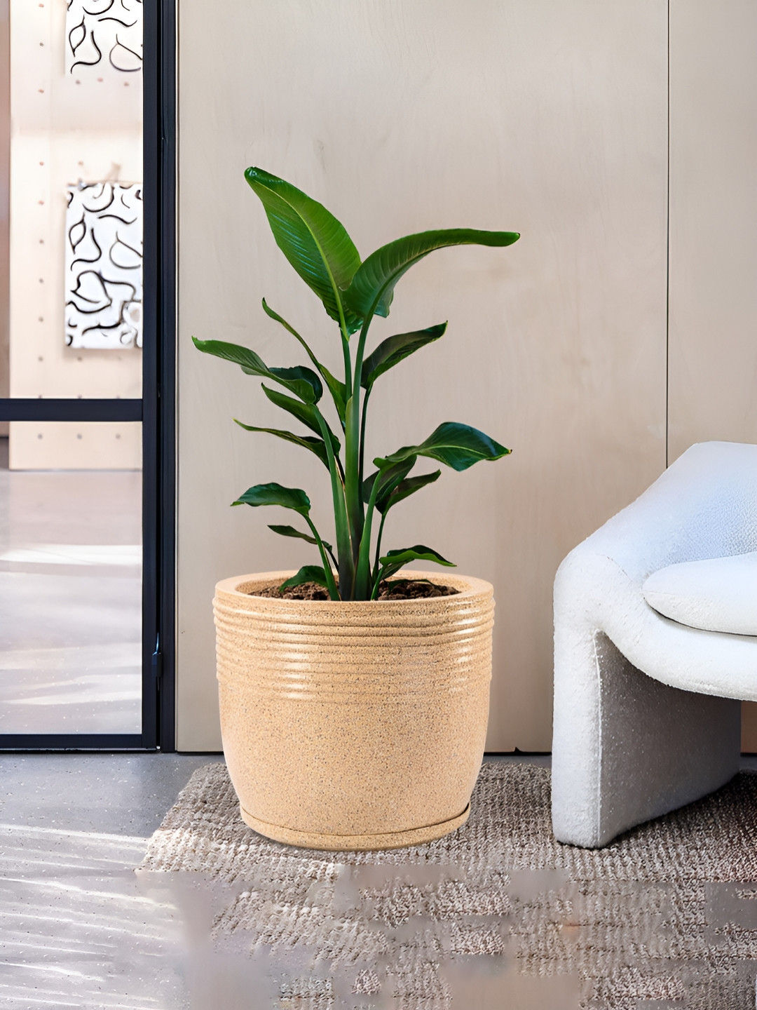 RUBOXA Brown UV Protected Big Size Flower Pot