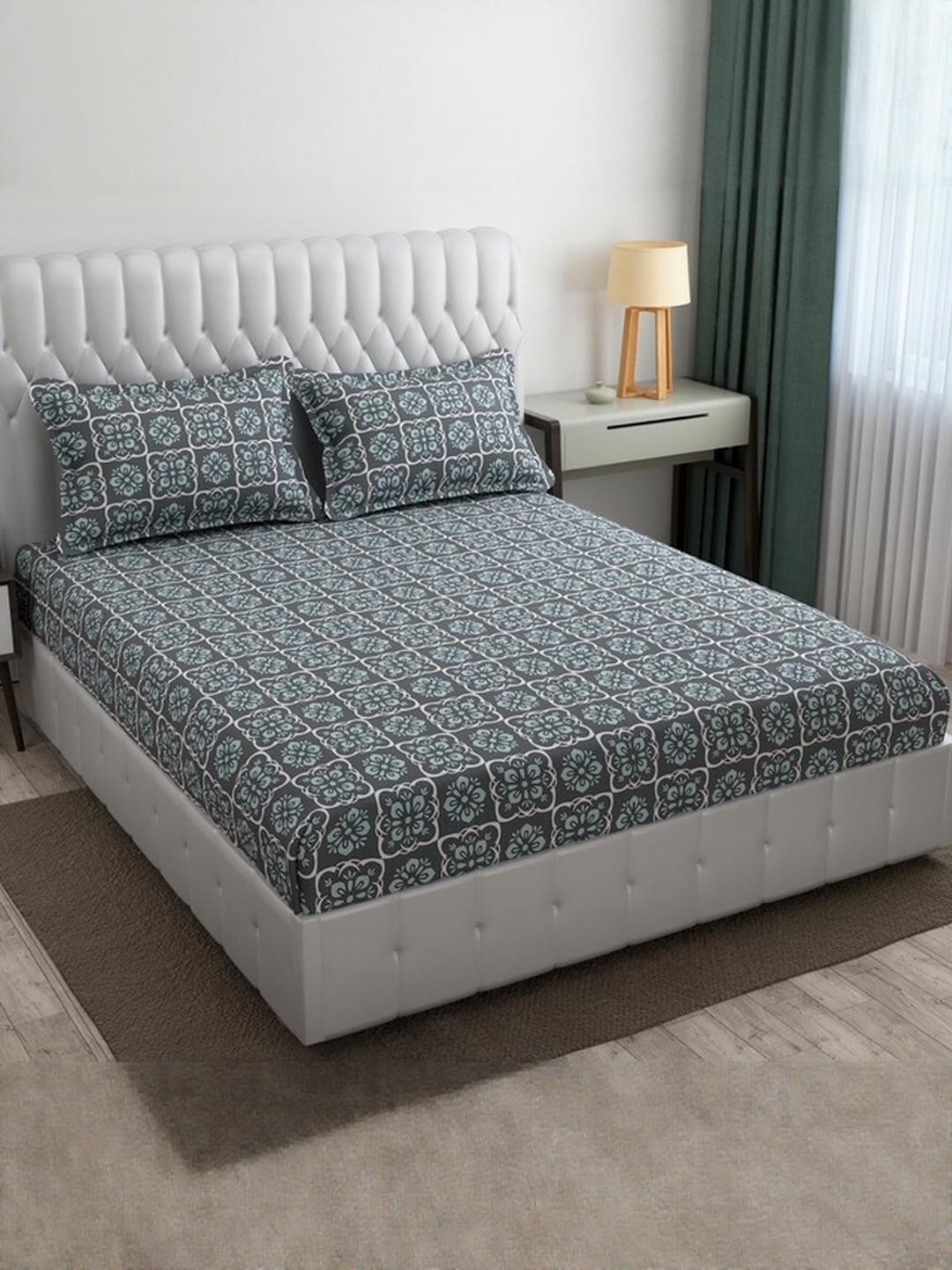RADECOR Grey Queen Bedsheets