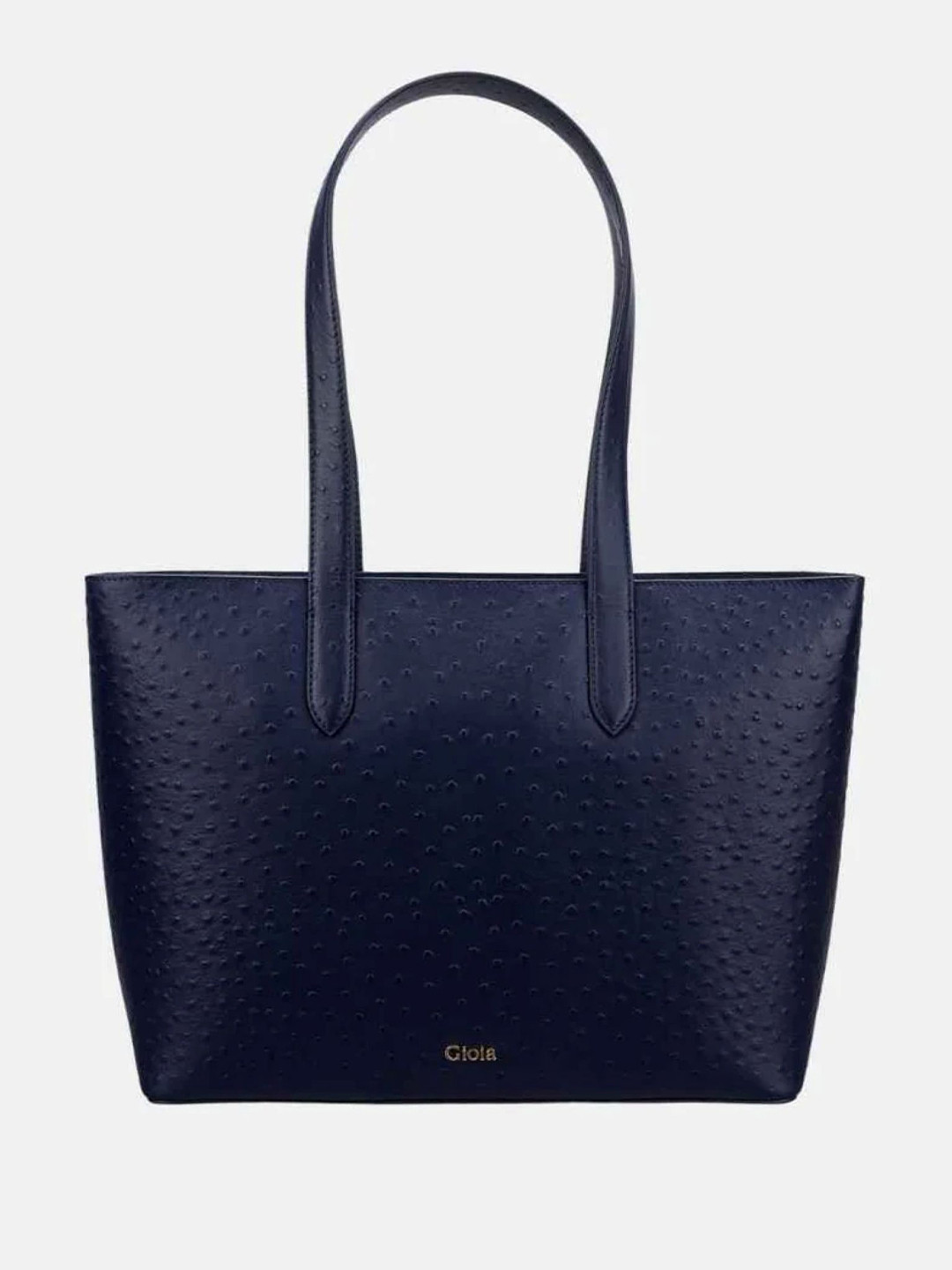 GIOIA Women Navy Leather Renata OS Tote Bag