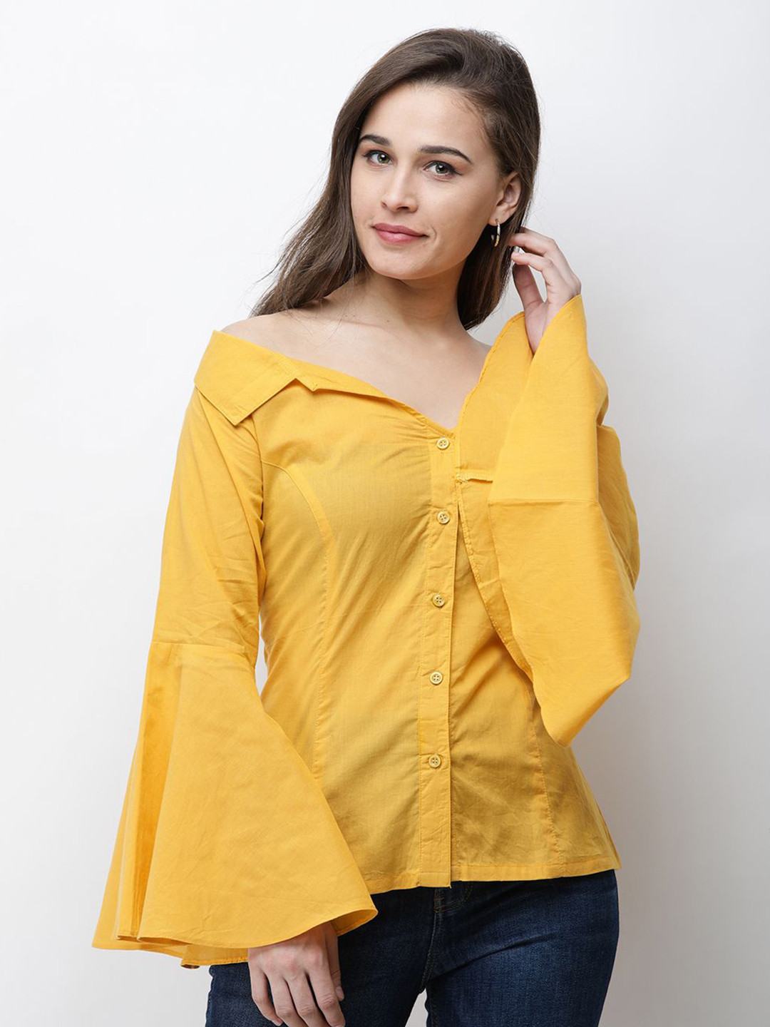 MINOS Shirt Collar Cotton Shirt Style Top