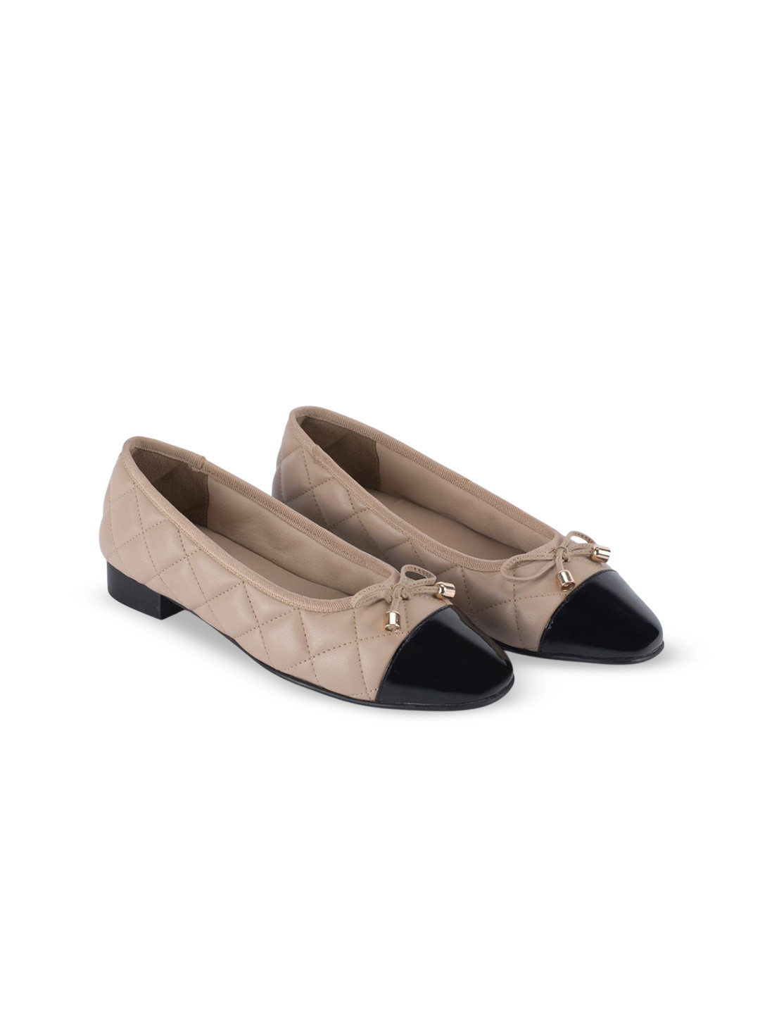 Lino Perros Women Textured Fashion Ballerina Flats with Bows