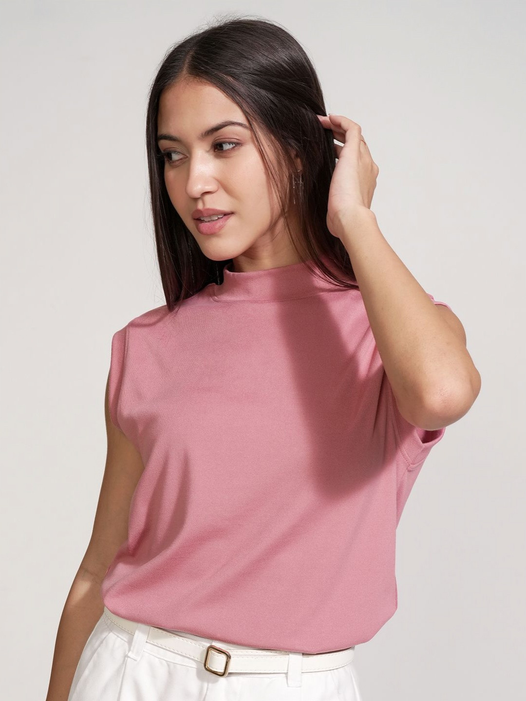 Basics By Tokyo Talkies Women Solid Round Neck T-shirt