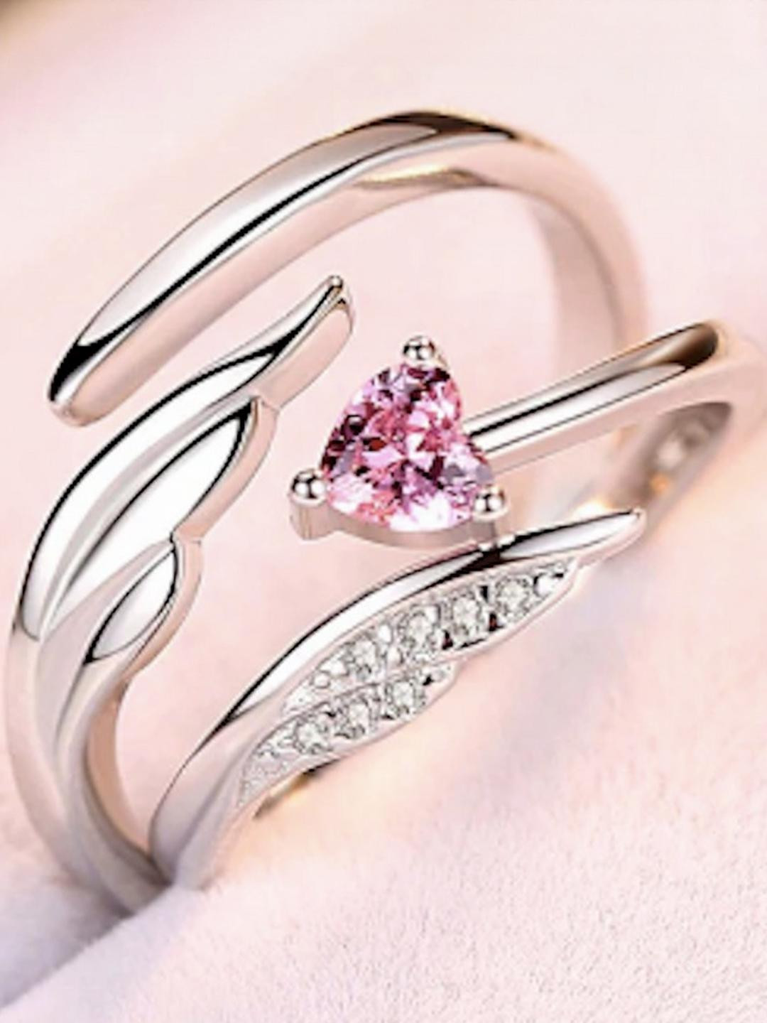 Lovemi Movements Silver-Plated Stainless Steel Finger Ring