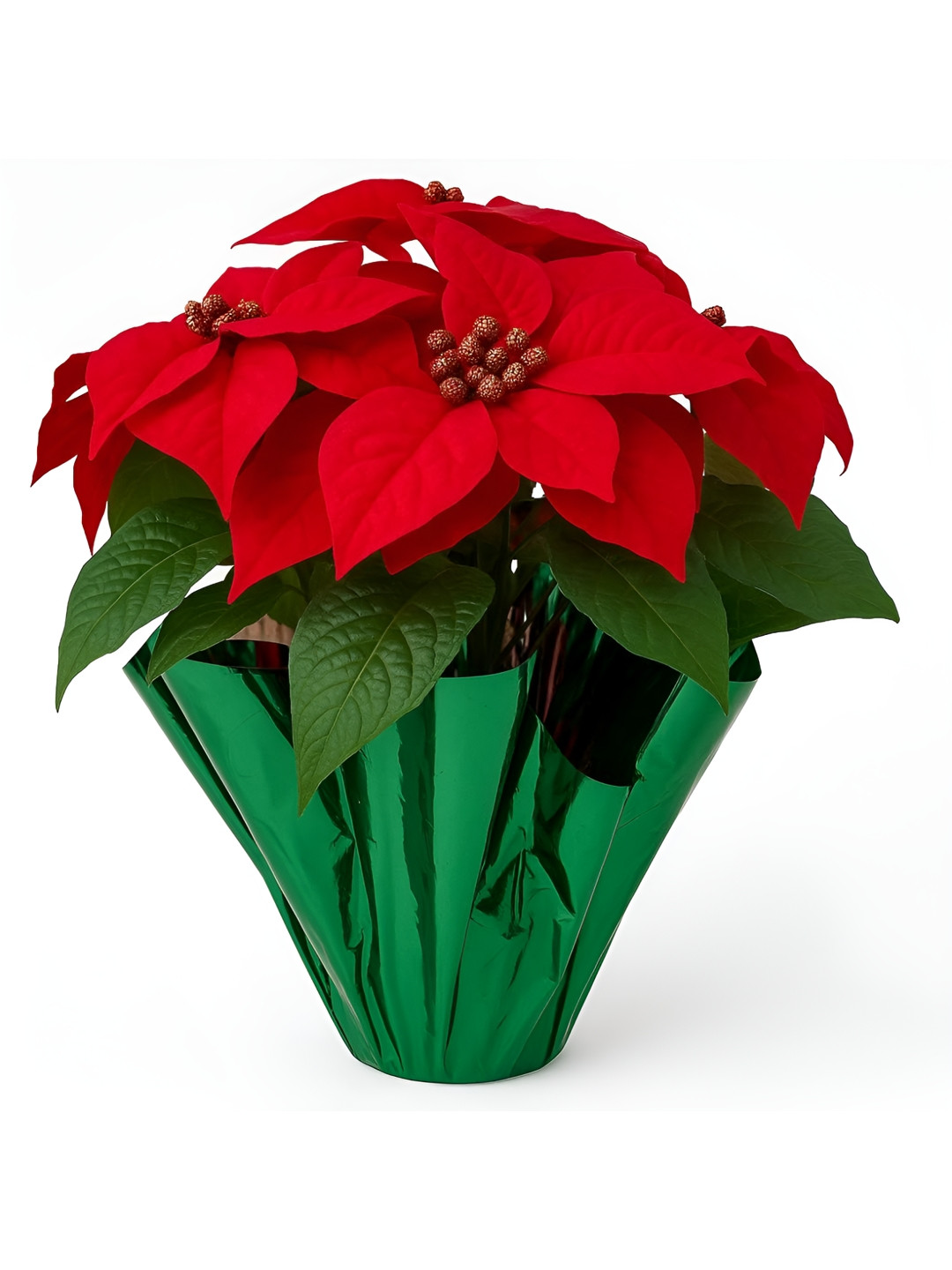 Chitra Artworks Red & Green Artificial Flower With Pot