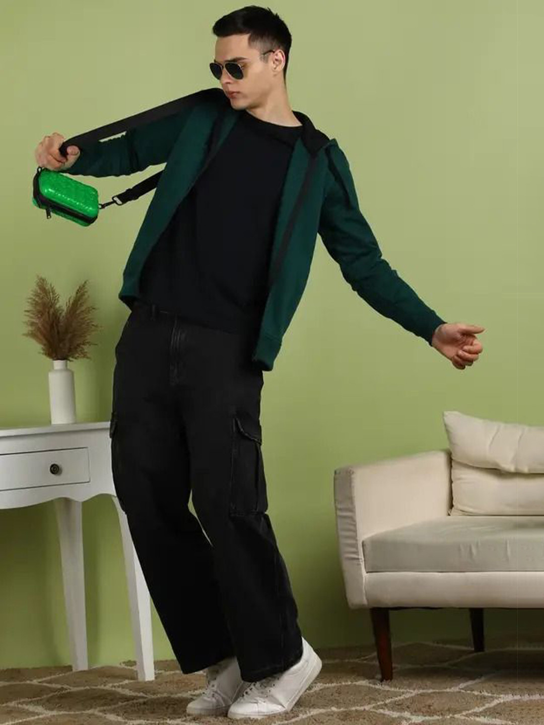 Dogman Men Front-Open Hooded Sweatshirt