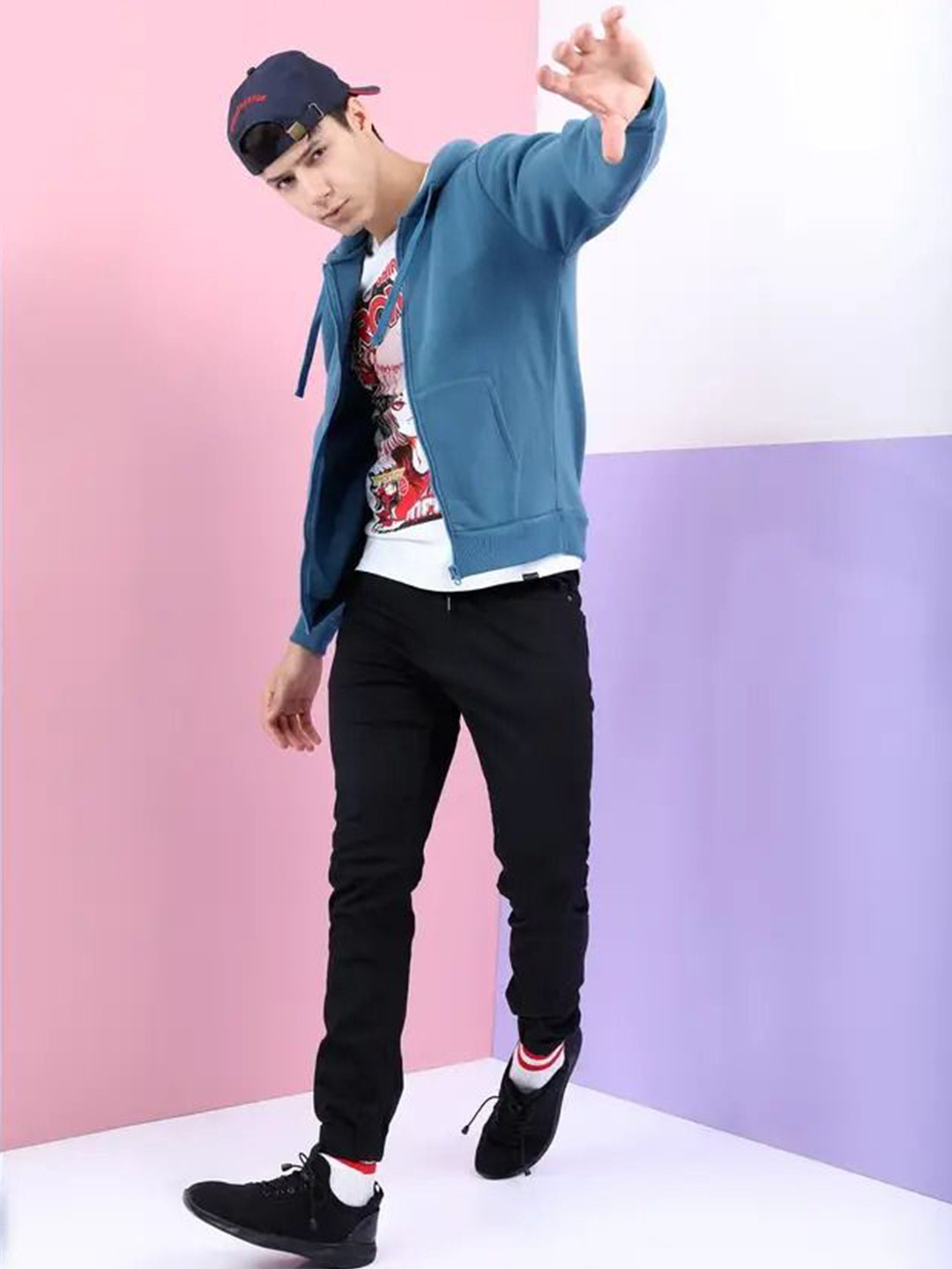 Dogman Men Solid Full Sleeves Hooded Sweatshirt