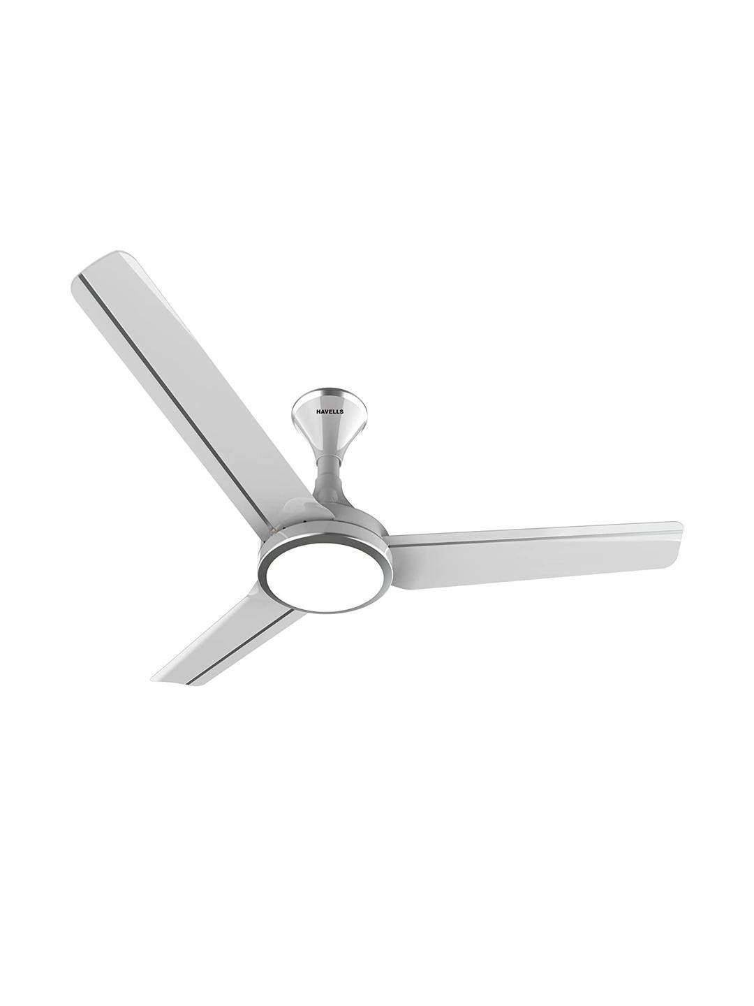 Havells Trinity Ul Es P. Wht Chrome 1200 Mm Ceiling Fan