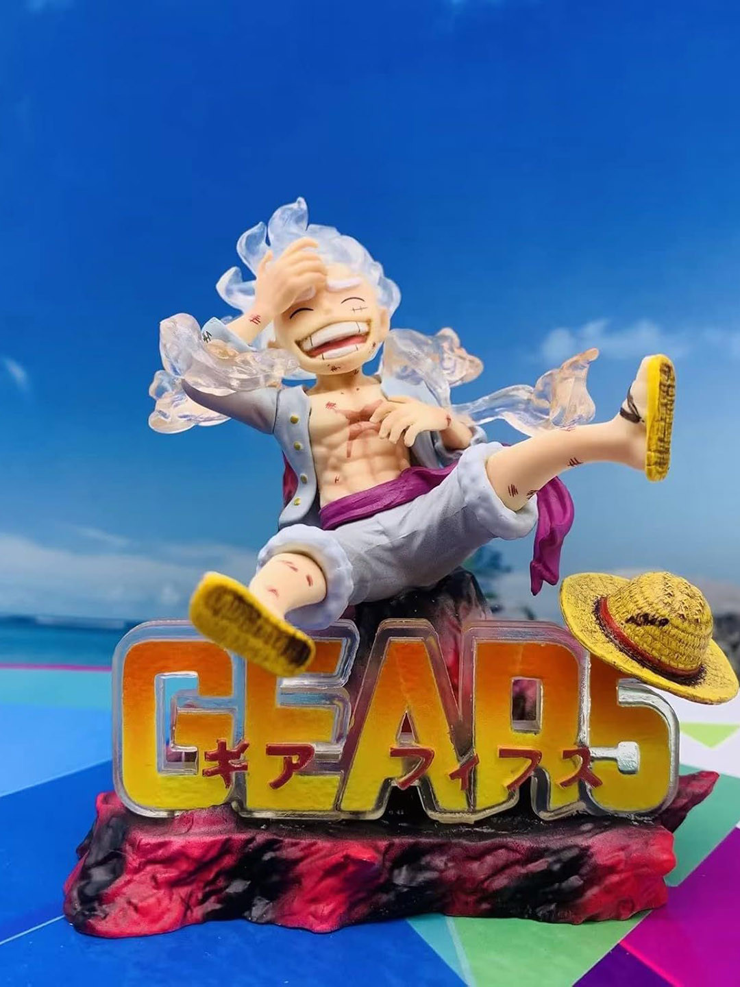 AUGEN Kids monkey D Luffy 14 Gear 5 Action Figure Toy