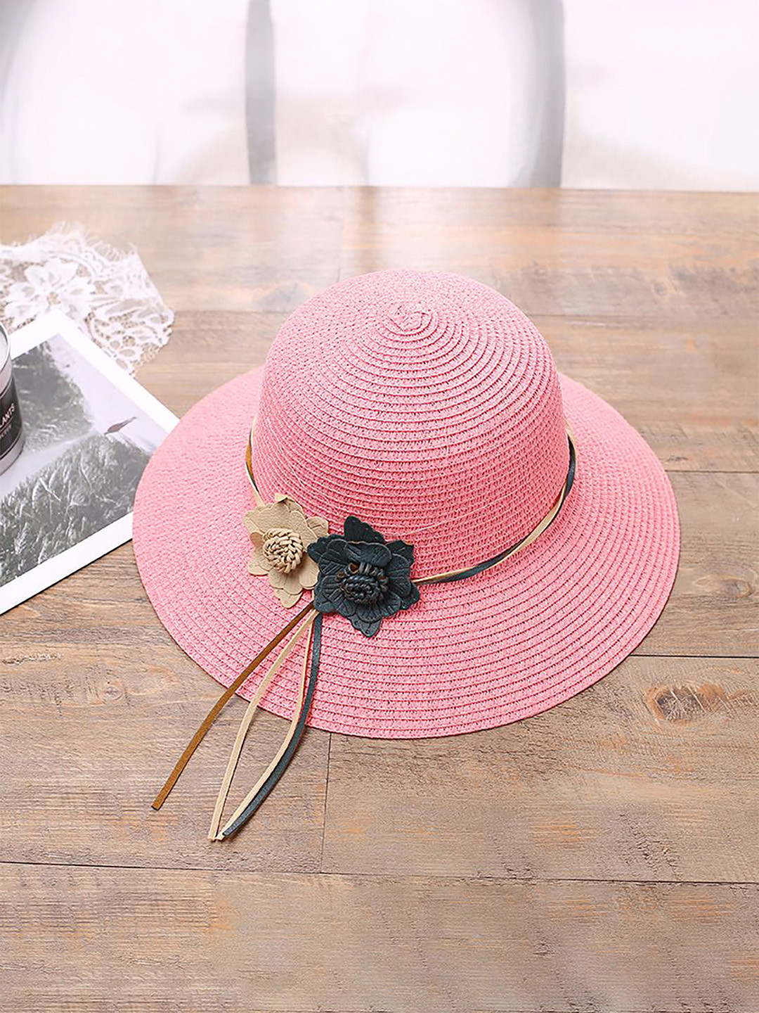 StyleCast x Revolte Women Self Design Sun Hat