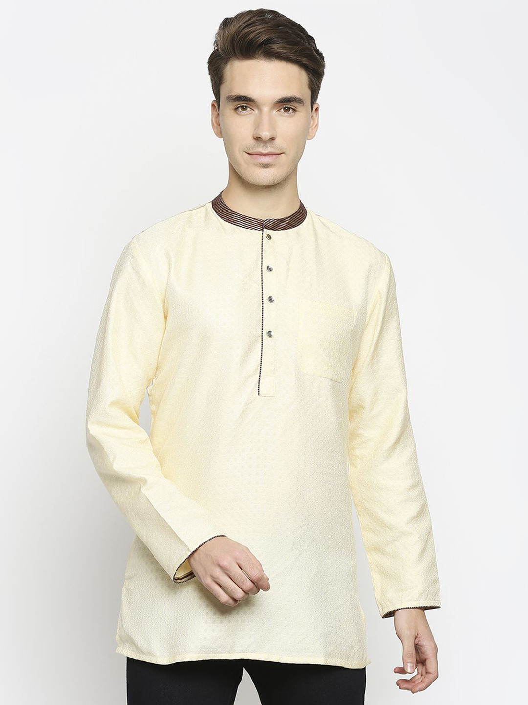 Arch element Mandarin Collar Cotton Short Kurta